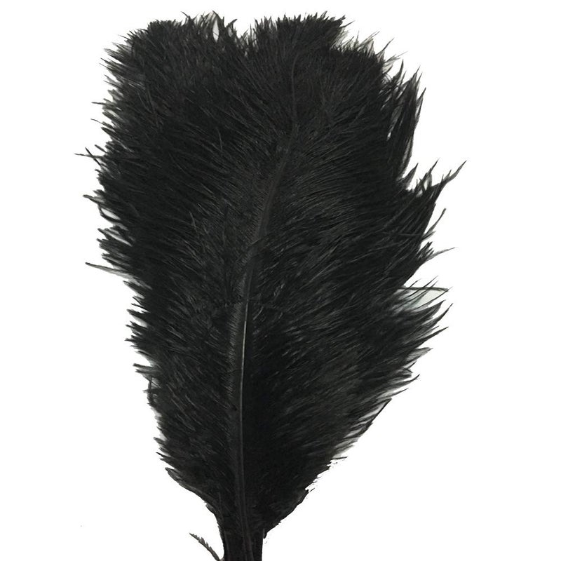 AABABUY 10pcs Ostrich Feathers Close to 18inch for Home Wedding Party Decoration (Black) - Image 3